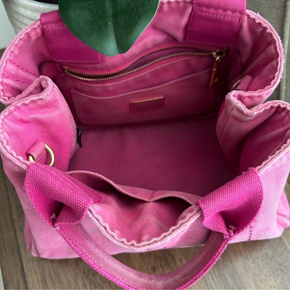PRADA CANAPA  PEONIA CANVAS Mini Tote!  Pre-Loved - Picture 5 of 10